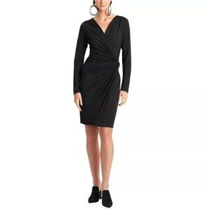 Natori Women TENCEL JERSEY LONG SLEEVE DRAPE DRESS Size M NWT $395